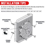 12" Universal 12V 80w Slim Reversible Electric Radiator Fans