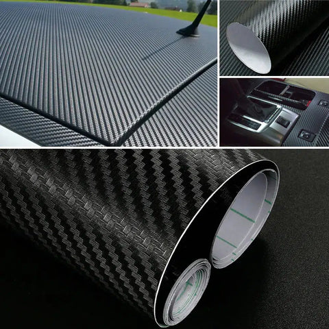 30*127cm Car Stickers and Decals 3D Carbon Fiber Vinyl Wrap
