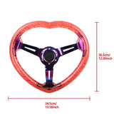 350MM Red Deep Crystal Neo Steering Wheel