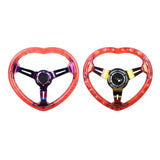 350MM Red Deep Crystal Neo Steering Wheel