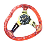 350MM Red Deep Crystal Neo Steering Wheel