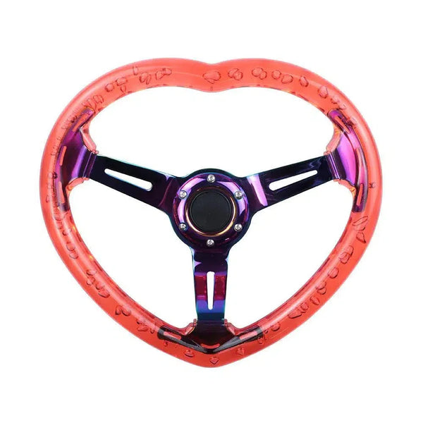 350MM Red Deep Crystal Neo Steering Wheel