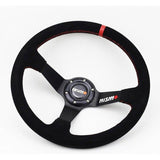 350mm Suede Nismo Deep Dish Steering Wheel JDM Performance