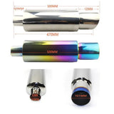 4" H-Spec Jdm Silencer Muffler 2.5" Inlet