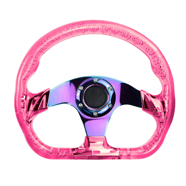 326mm VIP Pink Bubble Neo Spoke Steering Wheel