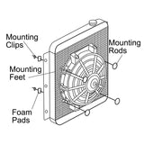 6" Slim Radiator Fans 12V 80W Direct Replacement