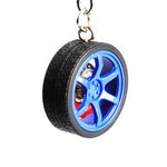 Alloy Wheel Keychain Rim TE37 Style