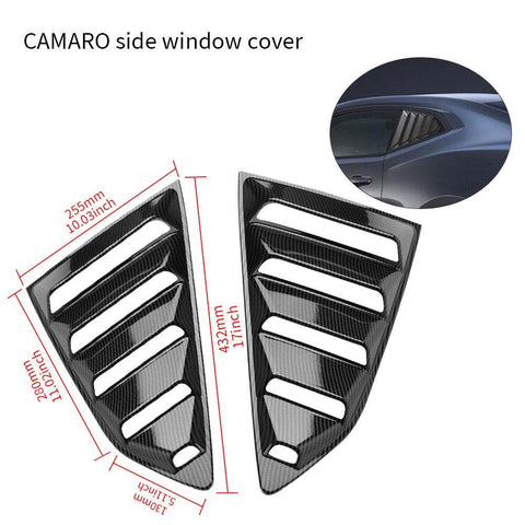 Carbon Fiber Style Side Window Quarter Louver For Camaro 2016-2020 JDM Performance