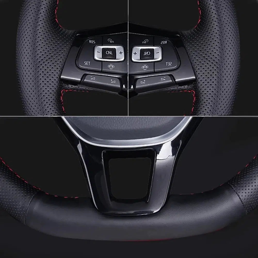  Tempe - Funda de cuero para volante de automóvil, para BMW E46  E39 330i 540i 525i 530i 330Ci M3 2001-2003 accesorios de coche : Automotriz