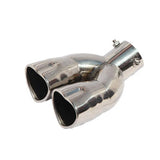 Dual Silver Heart Shaped S/S Heart Muffler Tip