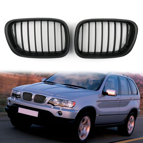 Front Kidney Grill Mesh Grille For BMW X Series X5 E53 (1998-2003) JDM Performance