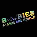 Funny Boobies Make Me Smile Car Stickers Jdm