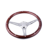 Genuine Wood Grain Steering Wheel Classic 15inch 380mm JDM Performance