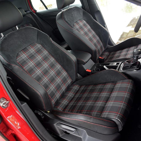 Interior Fabric Seat Cover Cloth Tartan for VW Golf GTI T1 T2 T3