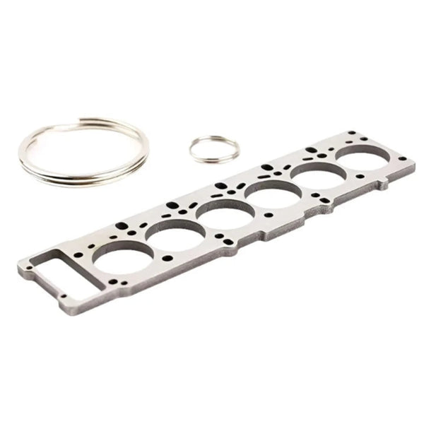 JDM 6 Head Gasket Keychain Engine Metal