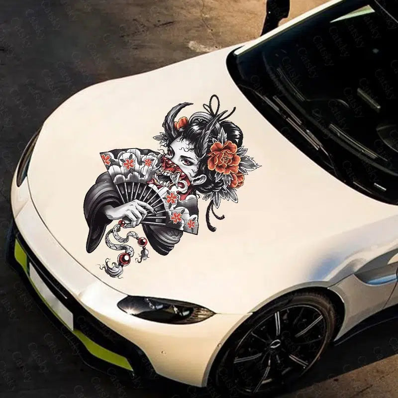 JDM Tribal Bomb Peace & Love Flower Car Sticker Decals - Auto Moto Tuning