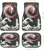 Japanese Wave Yin Yang Car Mats