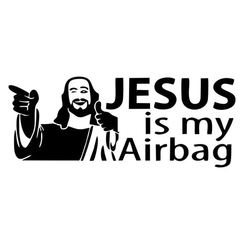 Jesus Is My Airbag Jdm Stickers on Cars