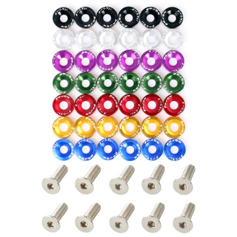 M6 Car Nuts Bolts JDM Password Fender Washer Kit
