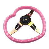 Pink Heart Shaped Steering Wheel 350mm 14"  -JDM Performance
