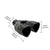 Universal Dual Carbon Fiber Look Heart Shaped Mufffler Tip