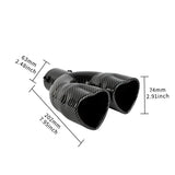 Universal Dual Carbon Fiber Look Heart Shaped Mufffler Tip