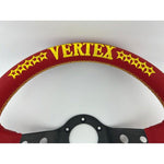 Vertex 10 Stars Red Leather Sport JDM Steering Wheel 13inch JDM Performance
