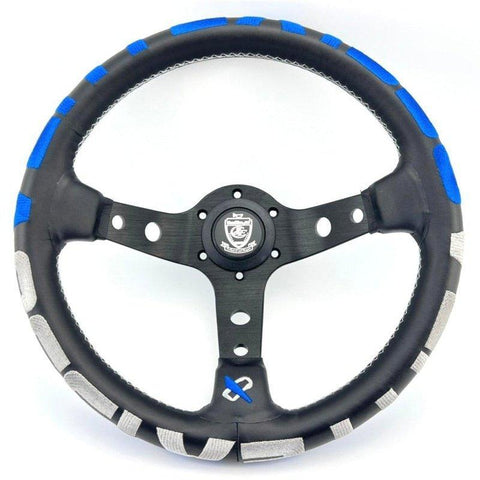 Vertex 1996 JDM Steering Wheel 13inch Leather Dark Blue JDM Performance