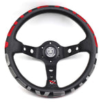 Vertex 1996 JDM Steering Wheel 13inch Leather Red JDM Performance