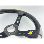Vertex 1996 JDM Steering Wheel 13inch Leather Yellow JDM Performance