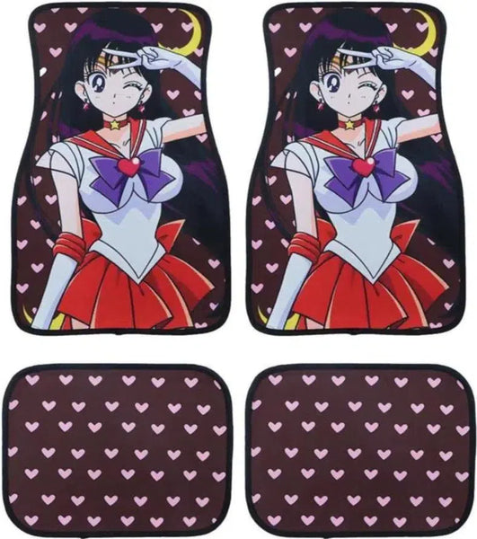 Anime Sailor Mars Fabric Car Floor Mats