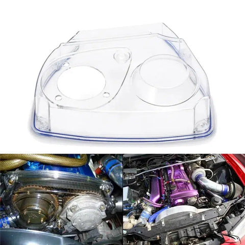 Clear Cam Pulley Gear Timing Belt Cover For Nissan R32 R33 R34 GTS RB25DET JDM Performance