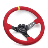 Red Suede Corsica Steering Wheel 14inch