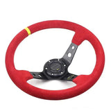 Red Suede Corsica Steering Wheel 14inch