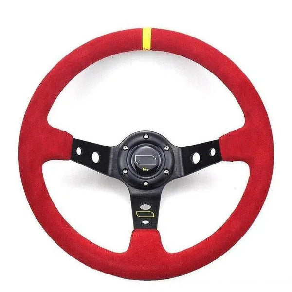 Red Suede Corsica Steering Wheel 14inch