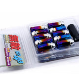 R48 Steel Brunt Blue Lock Lug Nuts