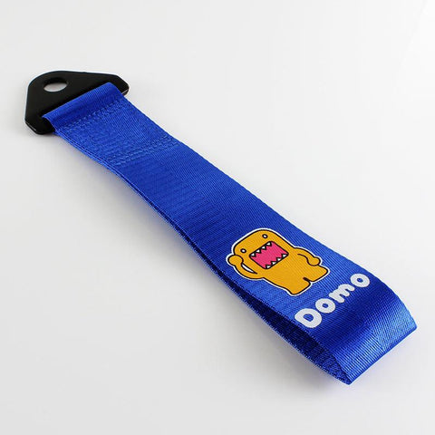 Domo Kun Blue Racing Tow Strap for Front / Rear Bumper JDM Performance