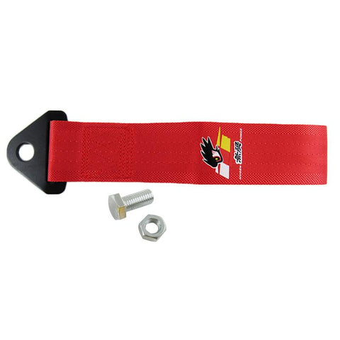 Mugen Red Racing Tow Strap for Front / Rear Bumper JDM Performance