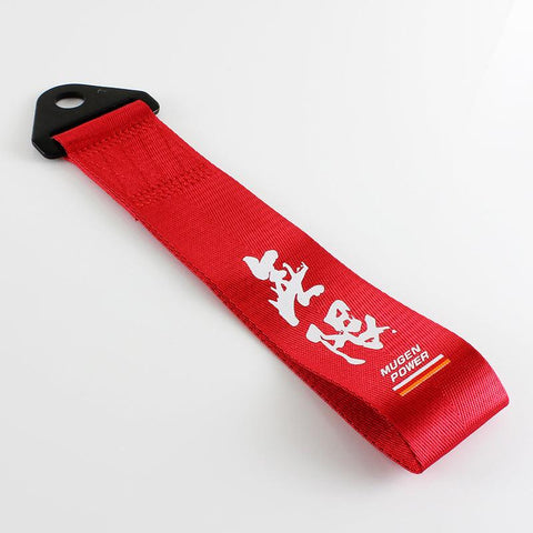 Mugen Power Red Racing Tow Strap for Front / Rear Bumper JDM Performance