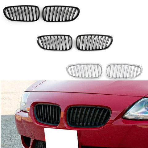BMW Grille 2x Front Bumper Sport Kidney Grill For BMW Z4 E85 E86 2003-2008 JDM Performance