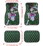 Anime Sailor Jupiter Racing Fabric Car Floor Mats Interior Carpets JDM Performance