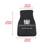 Junction Produce Racing Black Fabric Car Floor Mats Interior Carpets JDM Performance