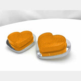Orange / Amber LED Heart Shape Side Marker Indicators (Pair) JDM Performance