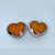 Orange / Amber LED Heart Shape Side Marker Indicators (Pair) JDM Performance