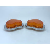 Orange / Amber LED Heart Shape Side Marker Indicators (Pair) JDM Performance