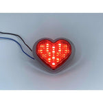 Red LED Heart Shape Side Marker Indicators (Pair) JDM Performance