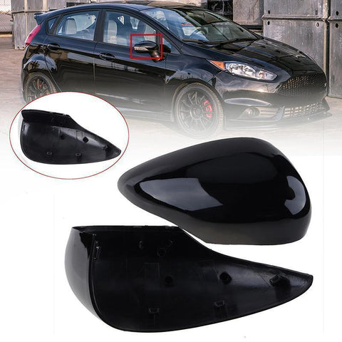 Side Wing Mirror Cover Caps For Ford Fiesta Mk7 08-17 JDM Performance