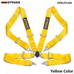 4-Point Nylon Strap Harness Safety Camlock Racing Seat Belt E-marked JDM Performance