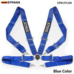 4-Point Nylon Strap Harness Safety Camlock Racing Seat Belt E-marked JDM Performance