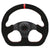 13" Red Suede Racing Steering Wheel - Flat Design